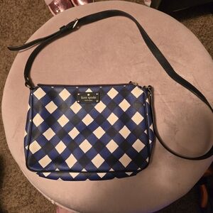 Kate Spade Navy and White Crossbody Bag